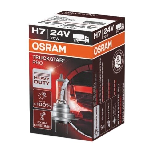 Лампа автомобильная галогенная OSRAM Truckstar pro H7 64215TSP 24V 70W 1 шт.