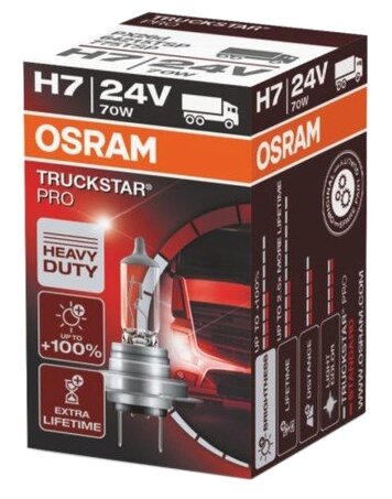Лампа автомобильная галогенная OSRAM Truckstar Pro 64215TSP H7 24V 70W PX26d