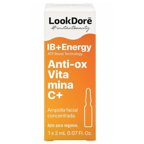 Купить LookDore IB + Energy Anti-ox Vitamina C+ концентрированная сыворотка в ампулах моментального восстановления с витамином С для лица, 2 мл, 10 шт.