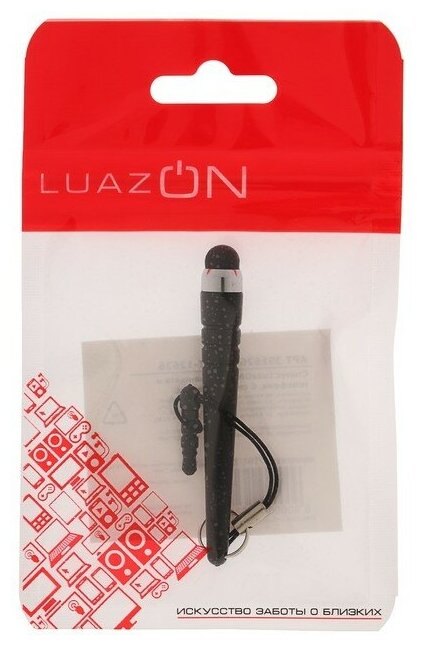Стилус LuazON "Капля" для планшета и телефона 6 тепловой с креплением синий