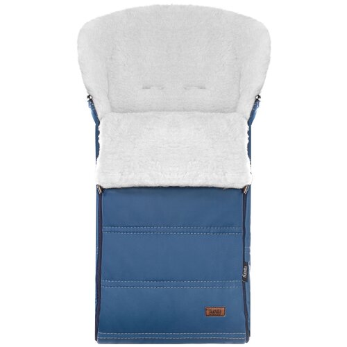 Купить Конверт-мешок Nuovita Alpino Lux Bianco меховой 85 см blu scuro, Конверты и спальные мешки