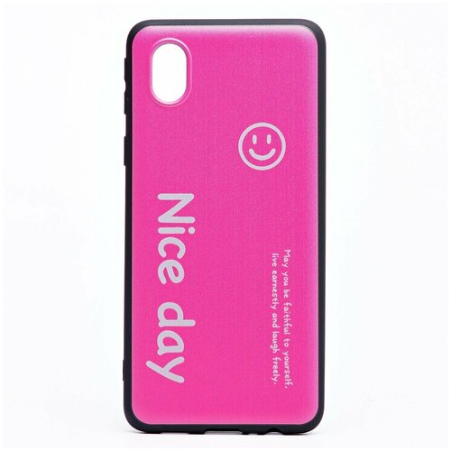 фото Чехол-накладка sc201 для samsung galaxy a01 core (a013f) (розовая) без бренда