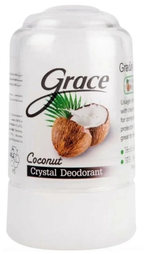 Grace Дезодорант Coconut, кристалл (минерал), 50 мл, 50 г, 1 шт.