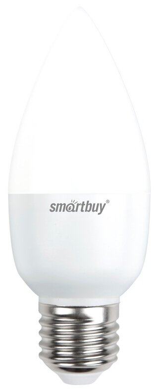 Smartbuy свеча C37 E27 5W(400lm) 4000K 4K матовая пластик SBL-C37-05-40K-E27