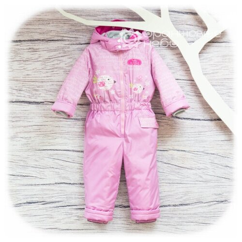 фото Комбинезон оранжевое небо, демисезонный, софтшелл, для девочек, размер 86, розовый