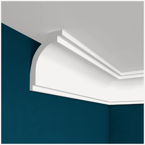 Изображение товара Плинтус потолочный 50x70 мм (14 метров) карниз полистирол пластик под покраску Perfect Plus P57-7 шт