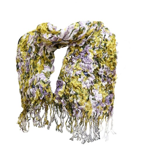 фото Шарф crystel eden,200х20 см, золотой, серый