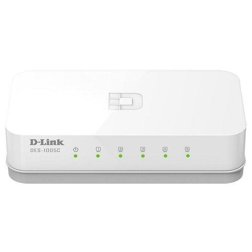 Коммутатор D-Link DES-1005C 5x100Мбит/с неуправляемый коммутатор d link des 1005c b1a 5port10 100m tx