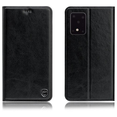 фото Чехол-книжка mypads premium для samsung galaxy s11 + plus / samsung galaxy s20+ plus из качественной натуральной мраморной кожи буйвола прошитый элегантной прострочкой черный с магнитной крышкой