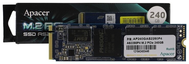 Накопитель SSDк Apacer M.2 PCI-E 2TB (AP2TBAS2280P4UPRO-1) - фото №2