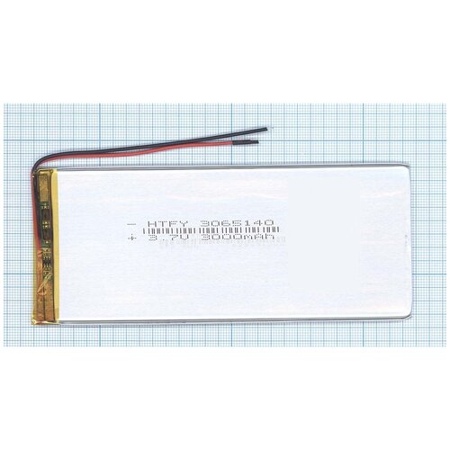 Аккумулятор Li-Pol (батарея) 3*65*140мм 2pin 3.7V/3000mAh