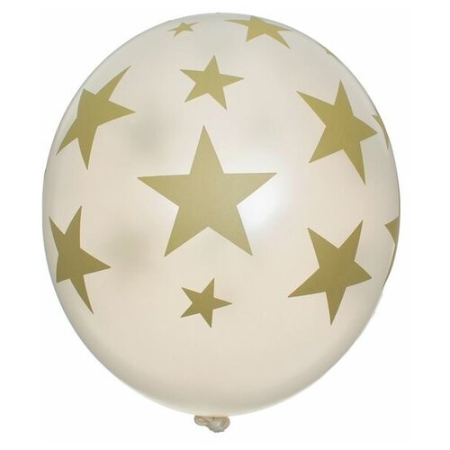 Набор воздушных шаров Belbal золотые звёзды (25 шт.) перламутр