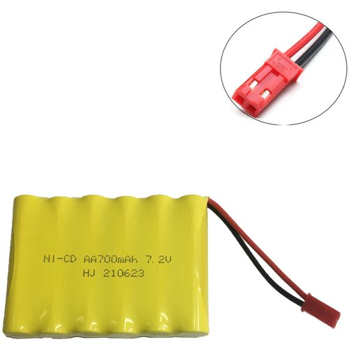 Аккумулятор Ni-Cd AA 7.2v 700mah форма Flatpack разъем JST