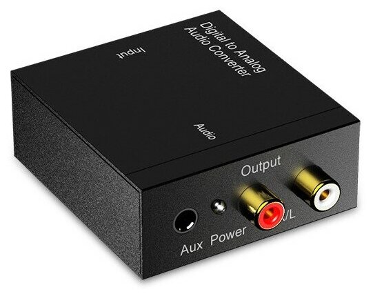 Переходник адаптер аудио конвертер ЦАП Digital to Analog Optical / TosLink / Coaxial - RCA AUX