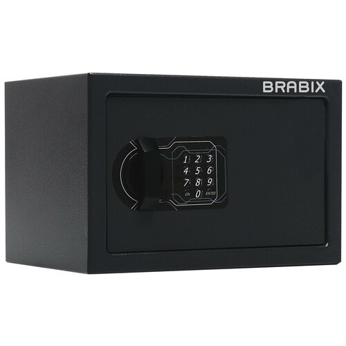 Сейф мебельный BRABIX "SF-200EL", 200х310х200 мм, электронный замок, черный, 291145, S103BR211214