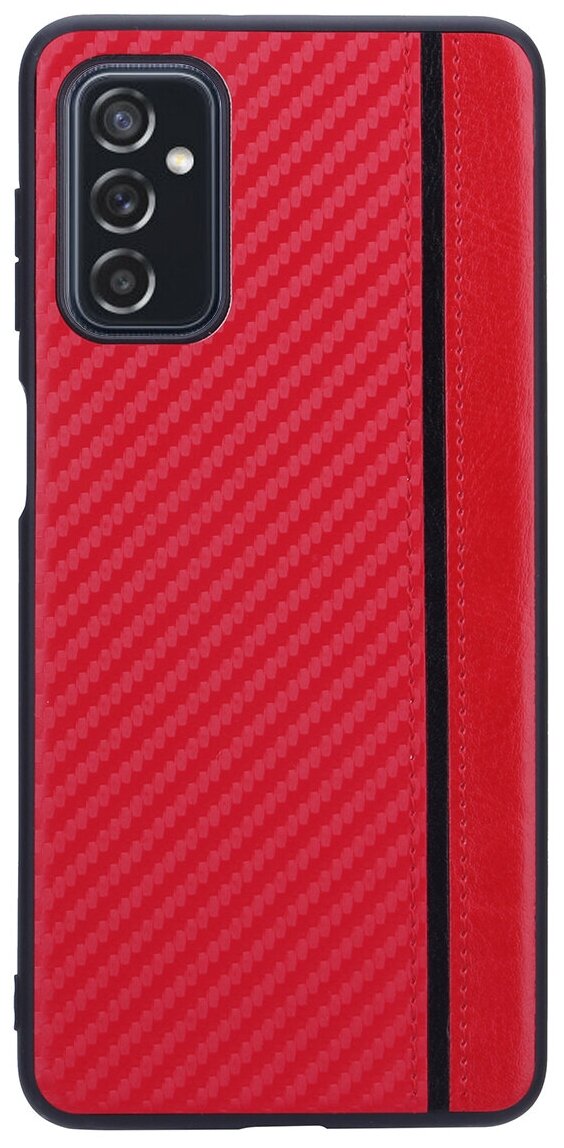 Чехол накладка для Samsung Galaxy M52 SM-M526, G-Case Carbon, красная