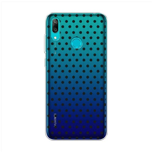 фото Силиконовый чехол "сетка в горох черная" на huawei y7 2019 / хуавей y7 2019 case place