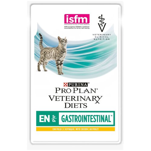 Влажный корм для кошек и котят Purina Pro Plan Veterinary Diets EN St/Ox Gastrointestinal, при расстройствах пищеварения, с курицей, 85 г