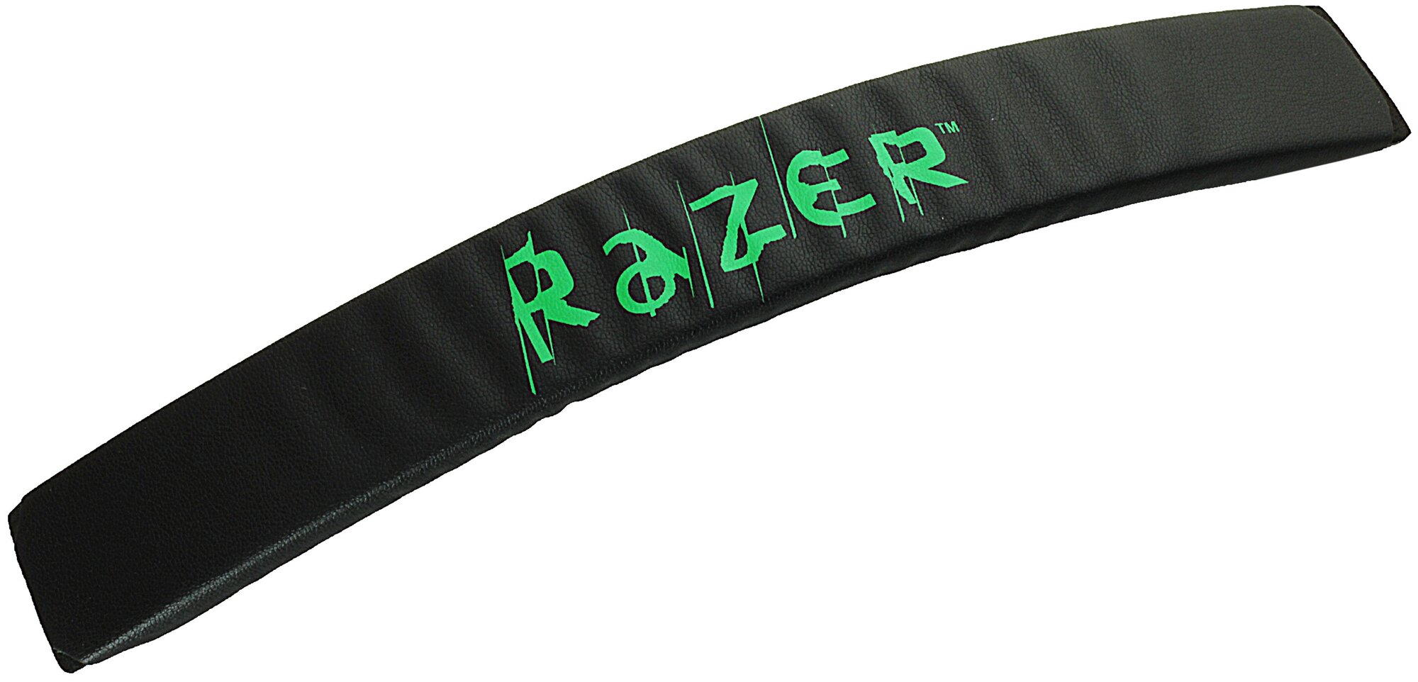 Обшивка оголовья для наушников Razer Kraken PRO / Kraken 7.1 / Electra черная с зелеными буквами