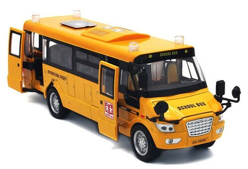 Коллекционная модель школьный автобус “School Bus” 1:55 металл (свет, звук)