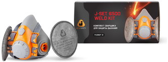 Комплект сварщика Jeta Safety Weld Kit 6500 полумаска с угольными фильтрами P3R, размер L