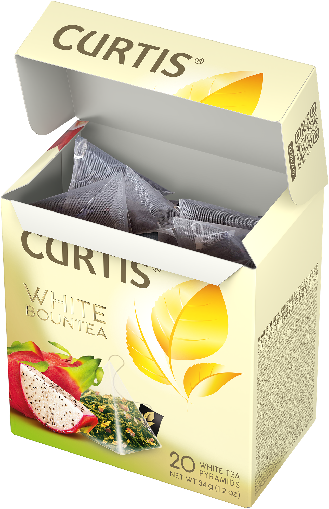 Чай белый Curtis White Bountea ароматизированный в пирамидках, 20х2.9 г - фото №3