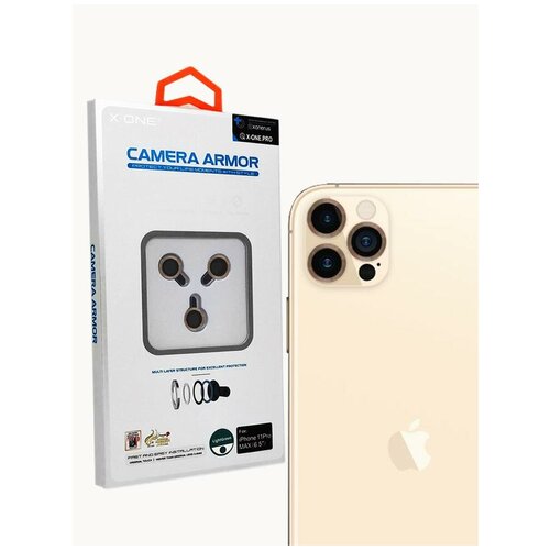 Сапфировое защитное стекло на линзы камеры Sapphire Camera Armor для iPhone 12 Pro Max, золотистый