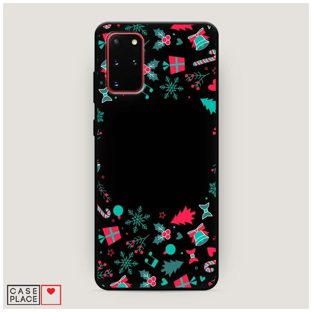Матовый силиконовый чехол "Праздничные узоры" на Samsung Galaxy S20 / Самсунг Гэлакси S20