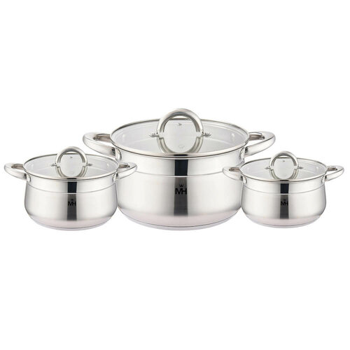 Набор кастрюль MercuryHaus Skirt MC-1691 серебристый 6