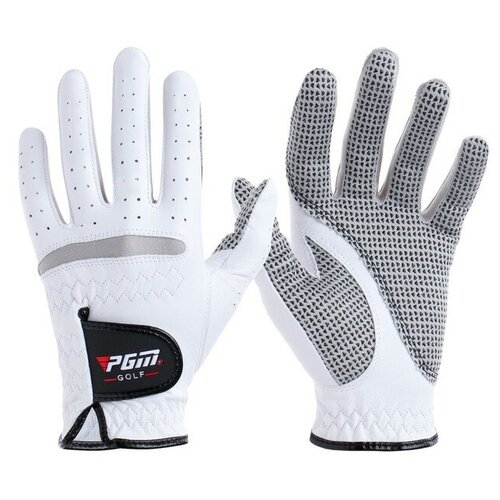 фото Перчатка для гольфа pgm, мужская, левая, противоскользящая, овчина, размер 23