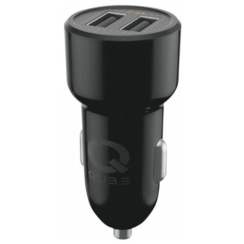Автомобильное з/у QUB QCC24BLK (2 USB 2.4А цвет черный)