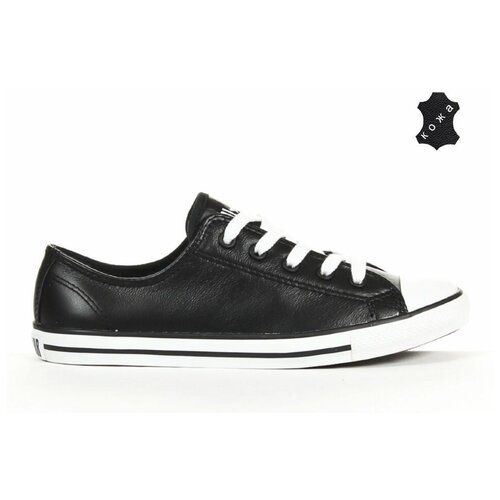 фото Кожаные кеды converse (конверс) chuck taylor all star dainty 537107 черные (37)