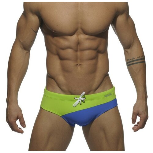 Плавки-брифы Asymmetric Contrast Swim Brief - Lemon Green Addicted Салатовый Размер XL 2402₽