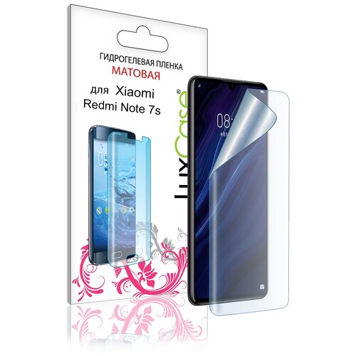 защитная пленка для xiaomi redmi go матовая от luxcase Защитная гидрогелевая пленка для Xiaomi Redmi Note 7s, на экран, Матовая, Антибликовая