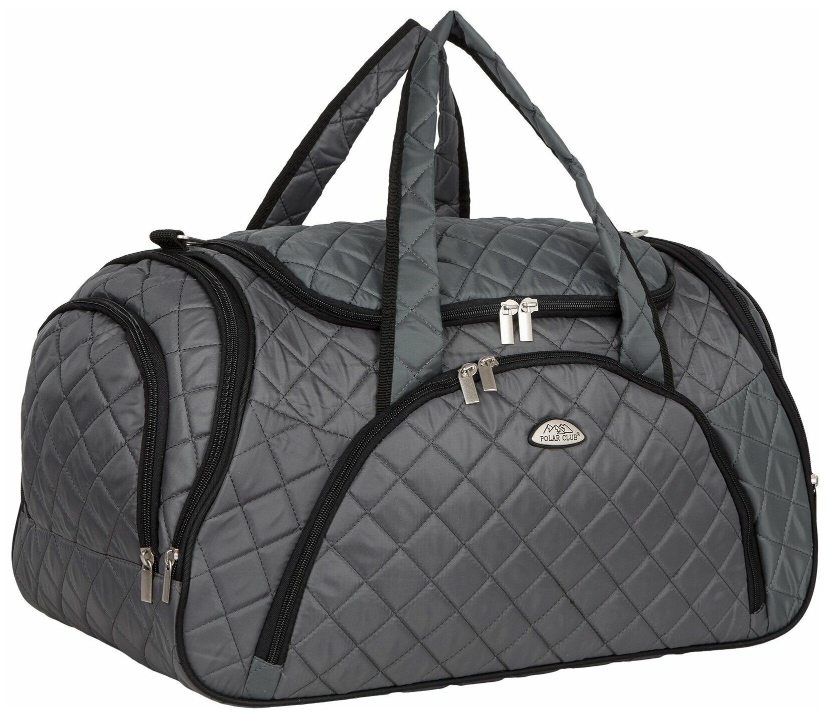 Дорожная сумка, спортивная сумка POLAR, сумка на плечо, ручная кладь, стёжка П7091 серая
