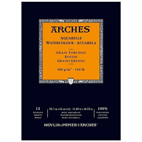 Альбом-склейка для акварели Arches Torchon 29,7х42 см 12 л 300 г