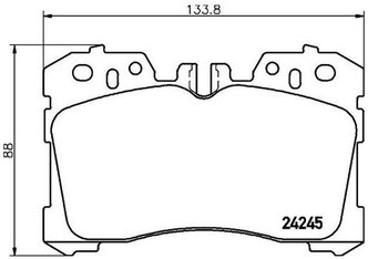 Дисковые тормозные колодки передние TRIALLI PF 4367 для Lexus LS (4 шт.)