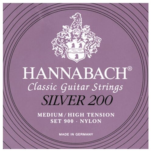 струны hannabach 900mht silver 200 900MHT SILVER 200 Комплект струн для классической гитары нейлон/посеребренные Hannabach