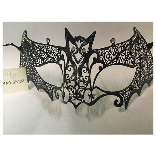 фото Маска карнавальная, черная 1063 нет бренда