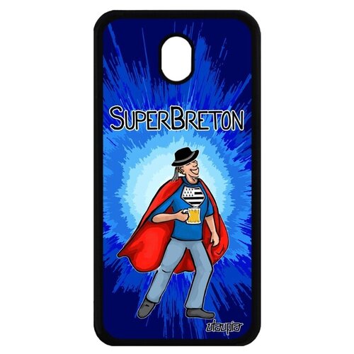 фото Защитный чехол для мобильного // samsung galaxy j7 2017 // "супербретонец" комичный веселый, utaupia, синий