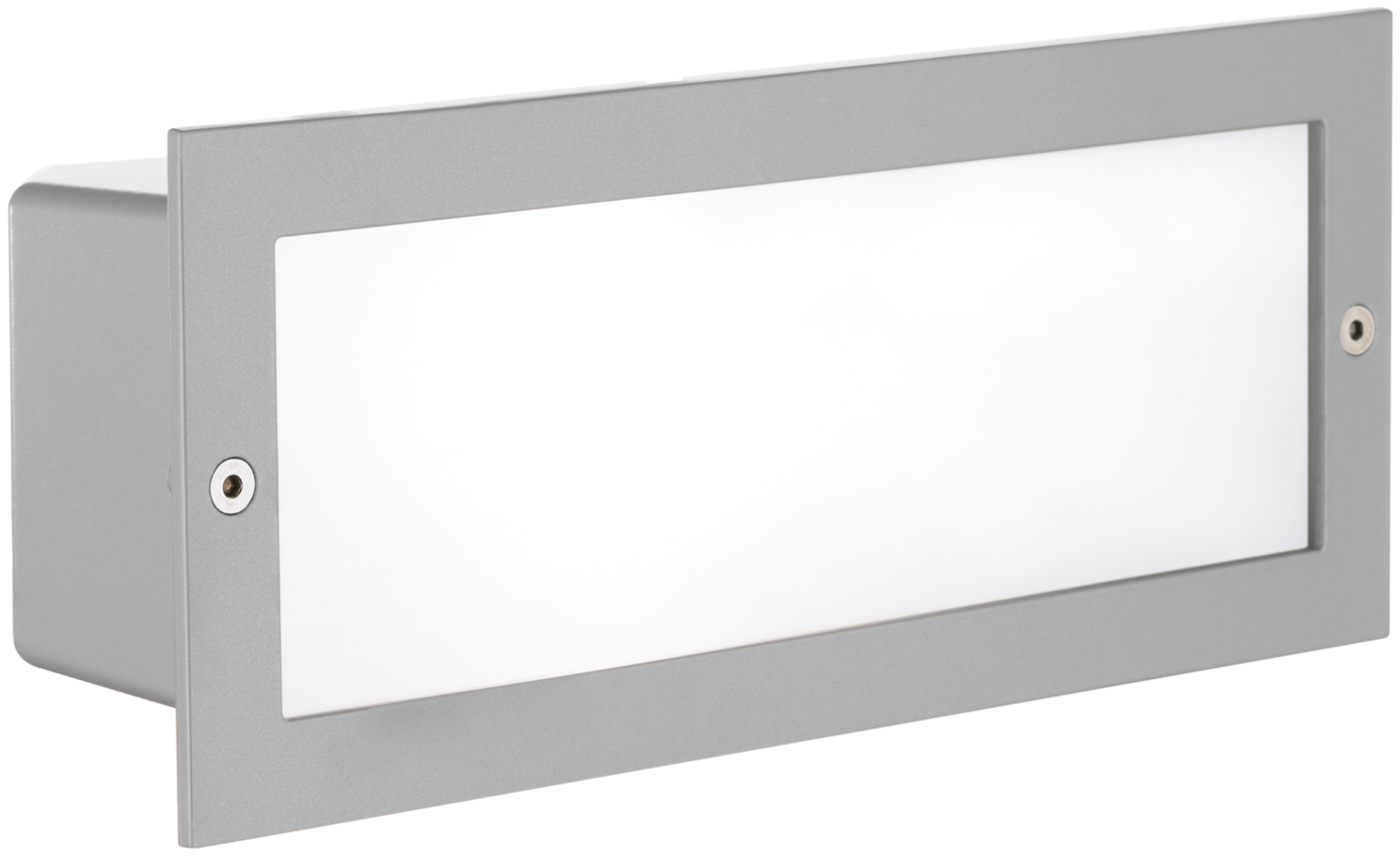 Уличный светильник встраиваемый ZIMBA, 1х60W(E27), 243х101, алюминий, серебро/матовое стекло