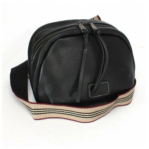 фото Сумка женская натуральная кожа gu 1201-5501, 1отд, плечевой ремень, черный 239460 аделия