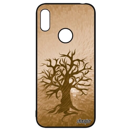 фото Защитный чехол на мобильный // huawei y6 2019 // "дерево жизни" природа стиль, utaupia, светло-коричневый