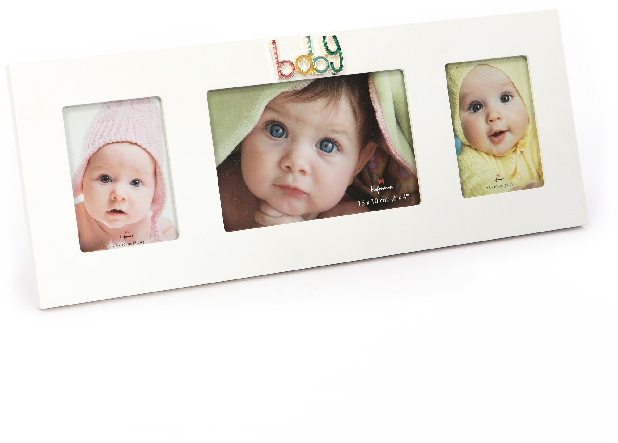 Детская фоторамка для 3 фотографий, мультирамка-коллаж, baby, белая GF 2956