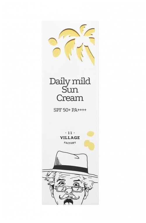 VILLAGE 11 FACTORY Солнцезащитный крем Daily mild Sun Cream SPF 50+ PA++++