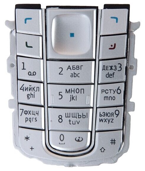 Клавиатура для Nokia 6230 русская серебряная