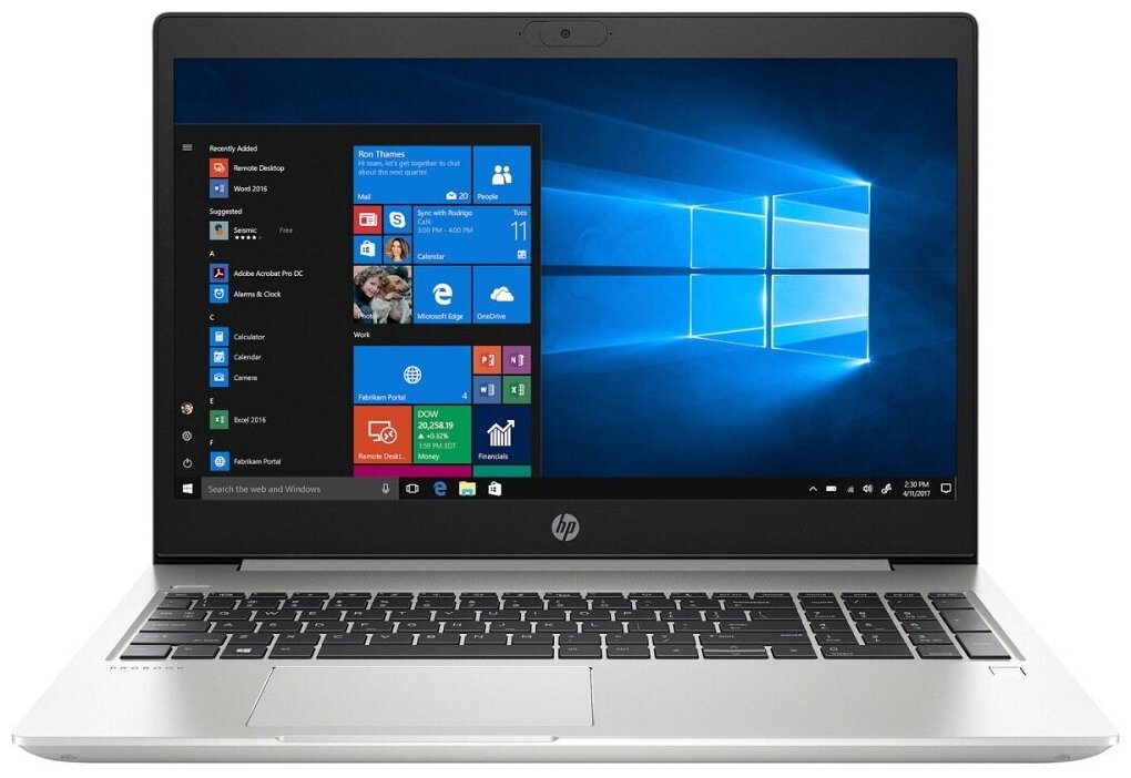 Ноутбук HP ProBook 455 G8 Ryzen 5 5600U 16Gb SSD512Gb AMD Radeon 156 IPS UWVA FHD 1920x1080 Windows 10 Professional 64 silver WiFi BT Cam