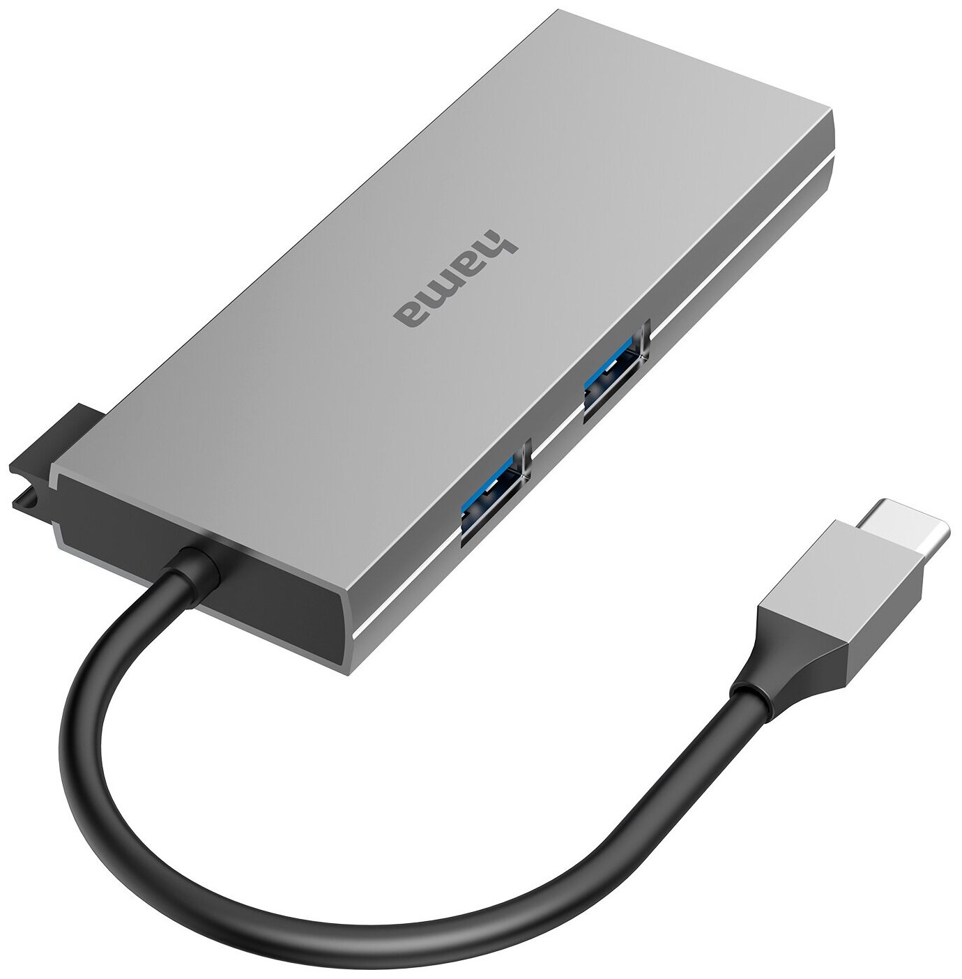 Разветвитель USB-C Hama H-200110 6порт, серый