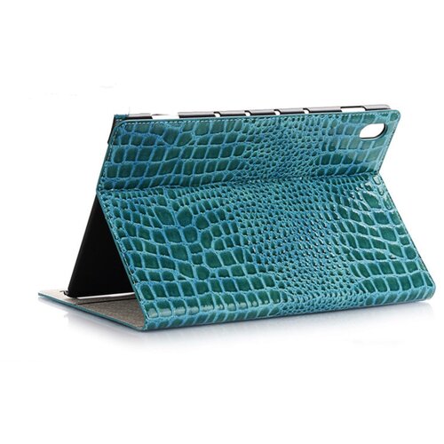 фото Чехол-футляр mypads для планшета apple ipad air 1 (a1474/ a1475/ a1476) из лаковой рельефной кожи под крокодила цвет морской волны бирюзовый