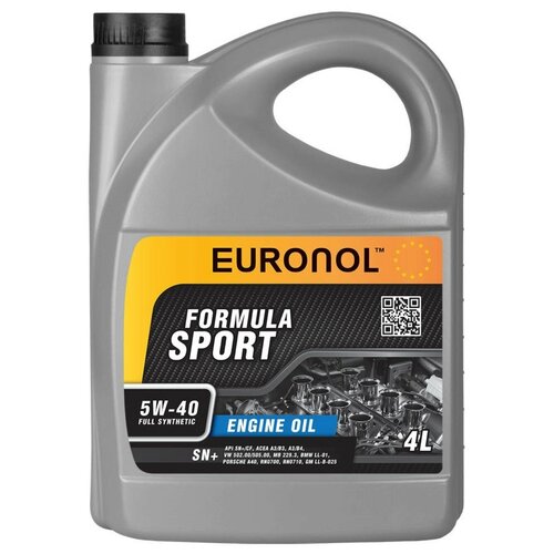 Моторное масло Euronol Sport Formula 5W-40 SN+ 4 л